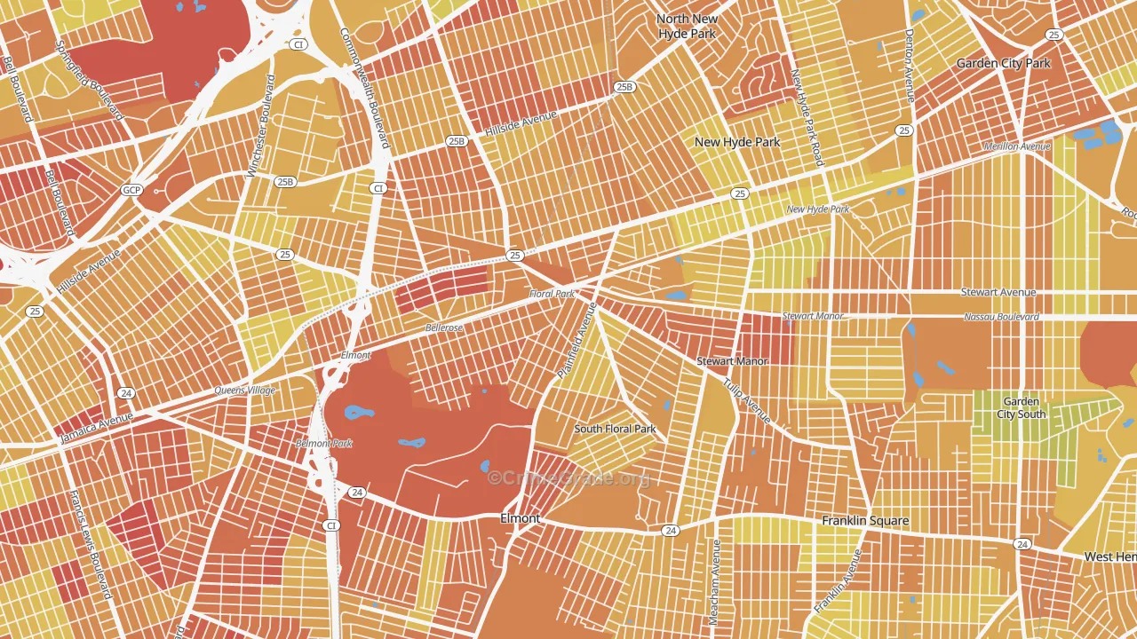 Floral Park, NY Map of Murder Rates