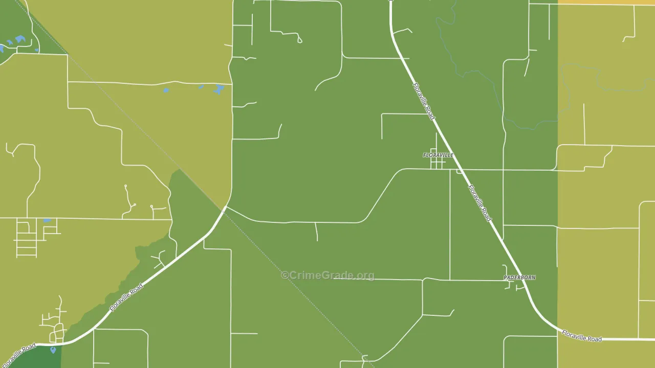 Floraville, IL Map of Murder Rates