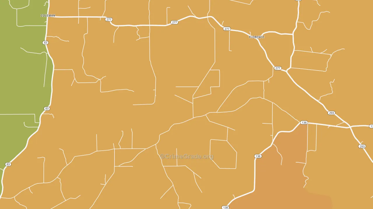 Florence, AR Map of Murder Rates