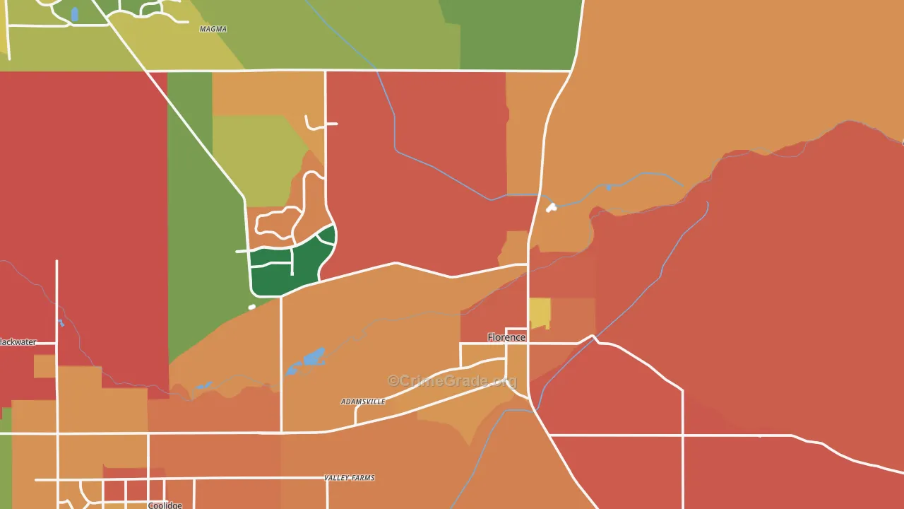 Florence, AZ Map of Murder Rates