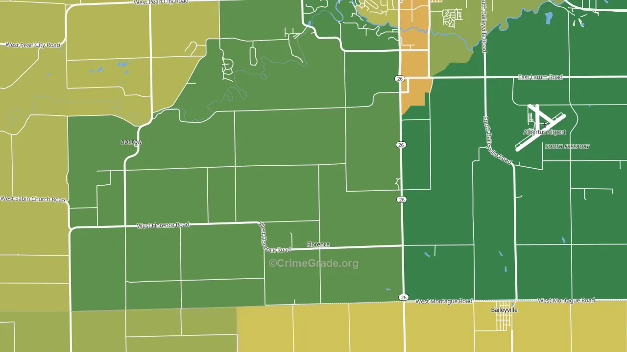 Florence, IL Map of Murder Rates