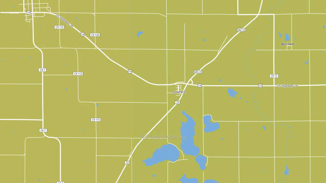 Florence, MN Map of Murder Rates