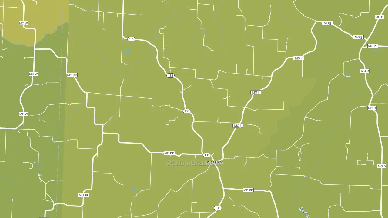 Florence, MO Map of Murder Rates