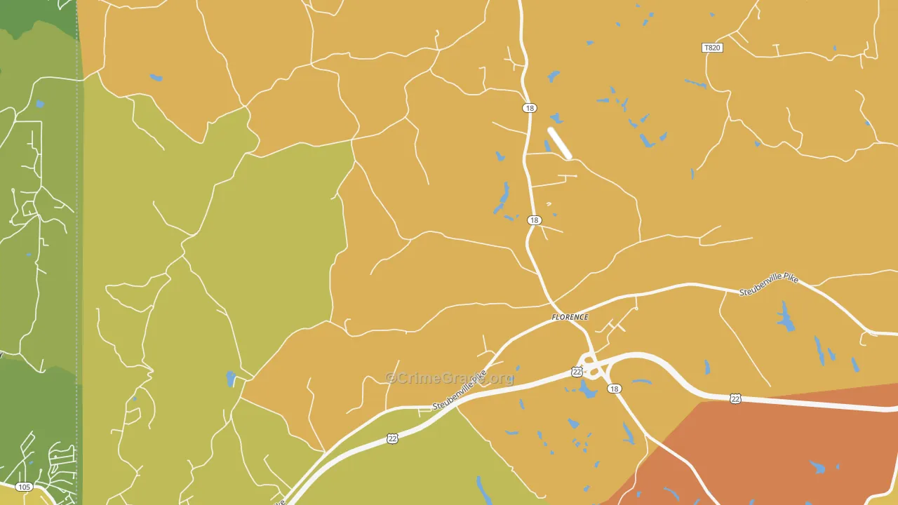 Florence, PA Map of Murder Rates