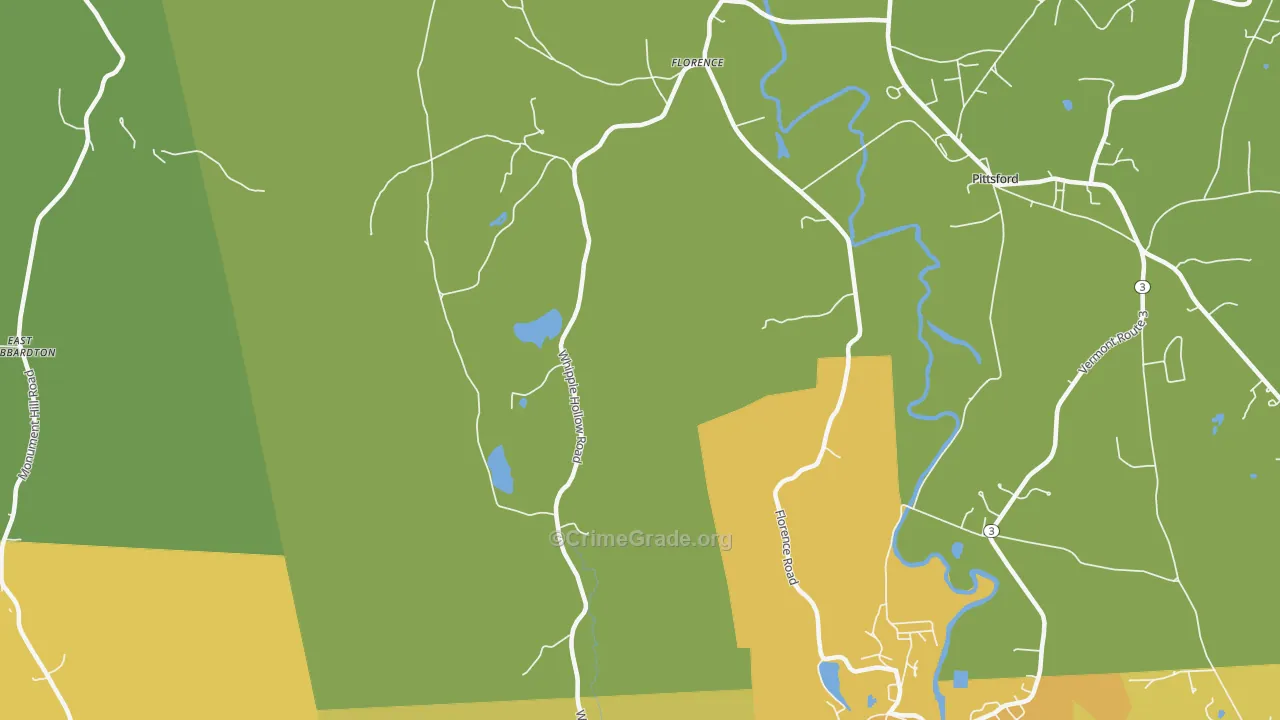 Florence, VT Map of Murder Rates