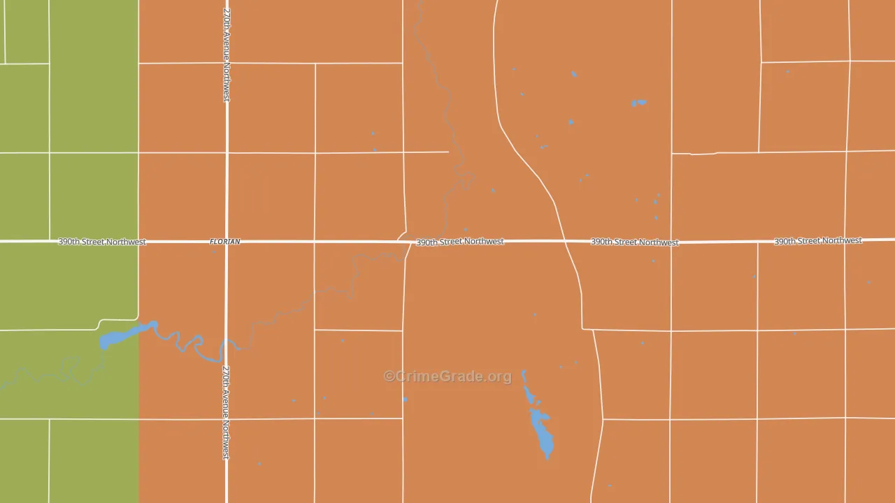Florian, MN Map of Murder Rates