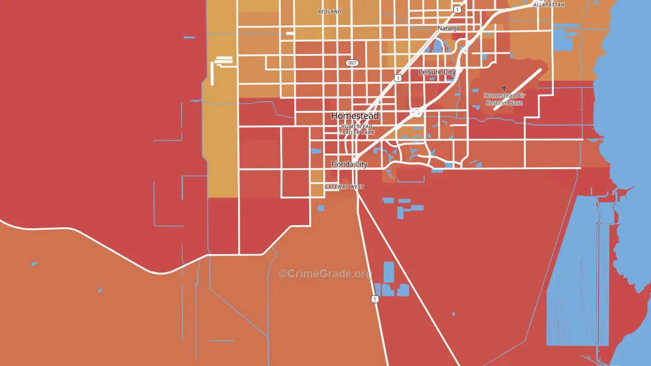Florida City, FL Map of Murder Rates