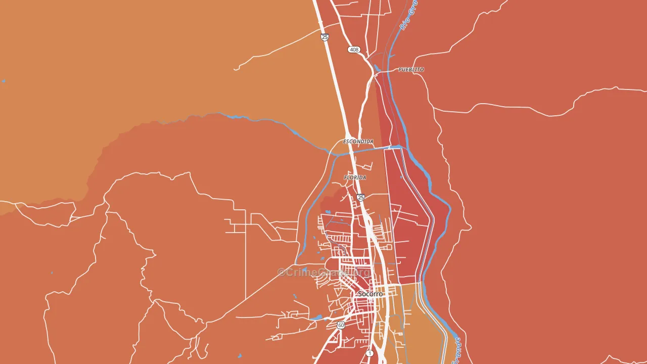 Florida, NM Map of Murder Rates
