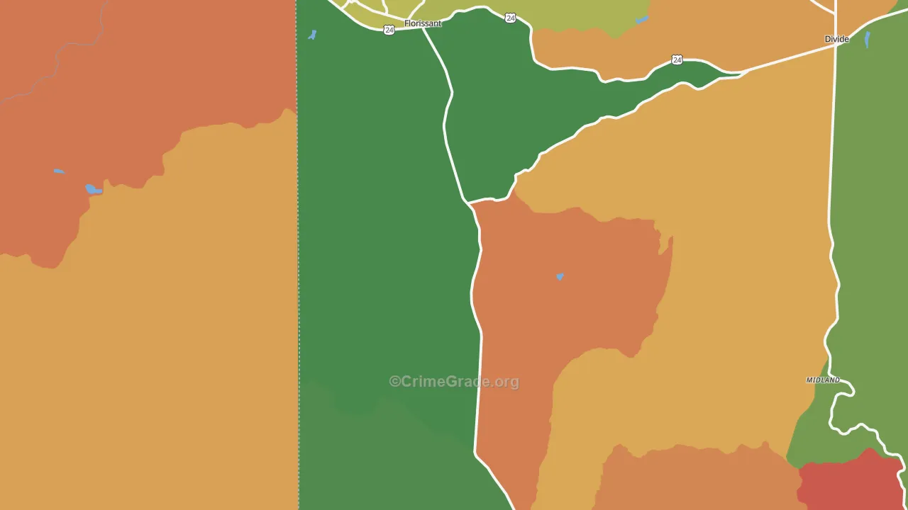 Florissant, CO Map of Murder Rates
