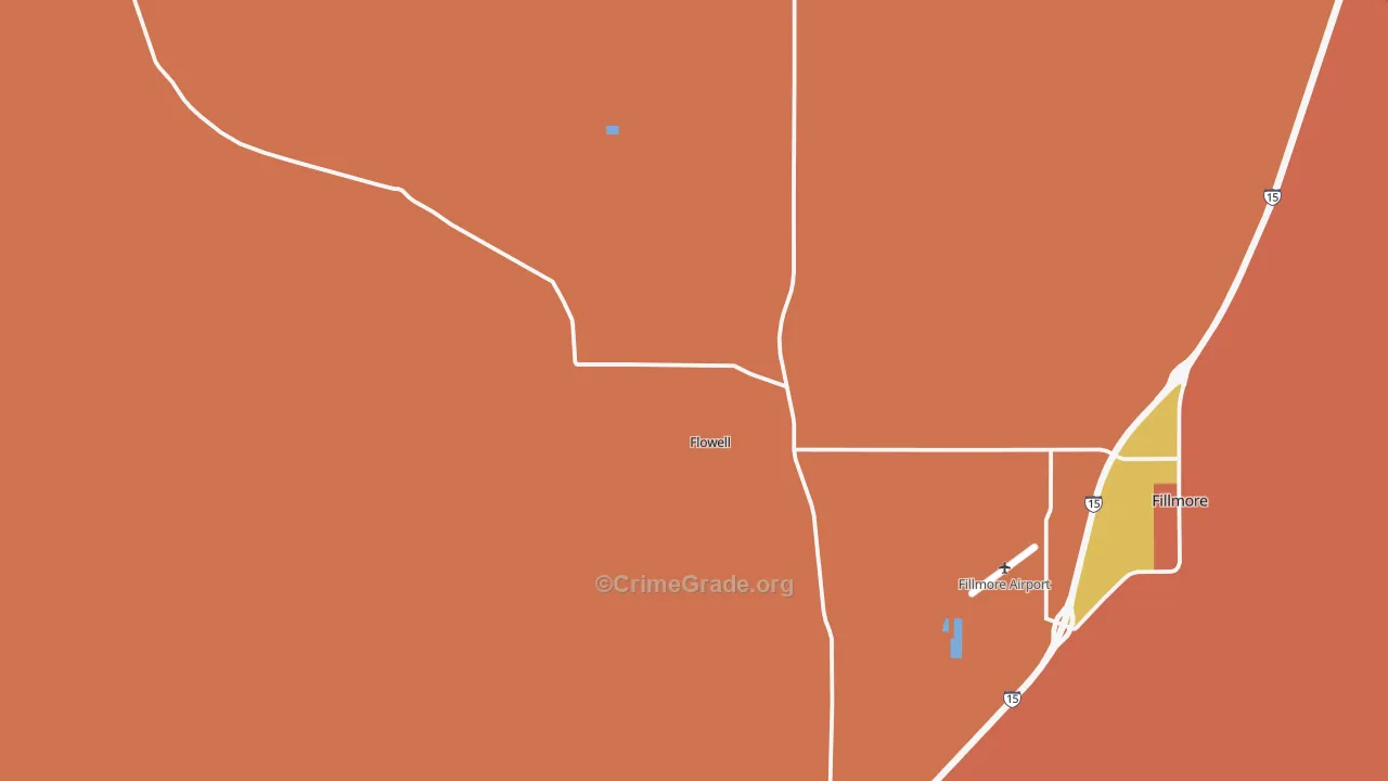 Flowell, UT Map of Murder Rates