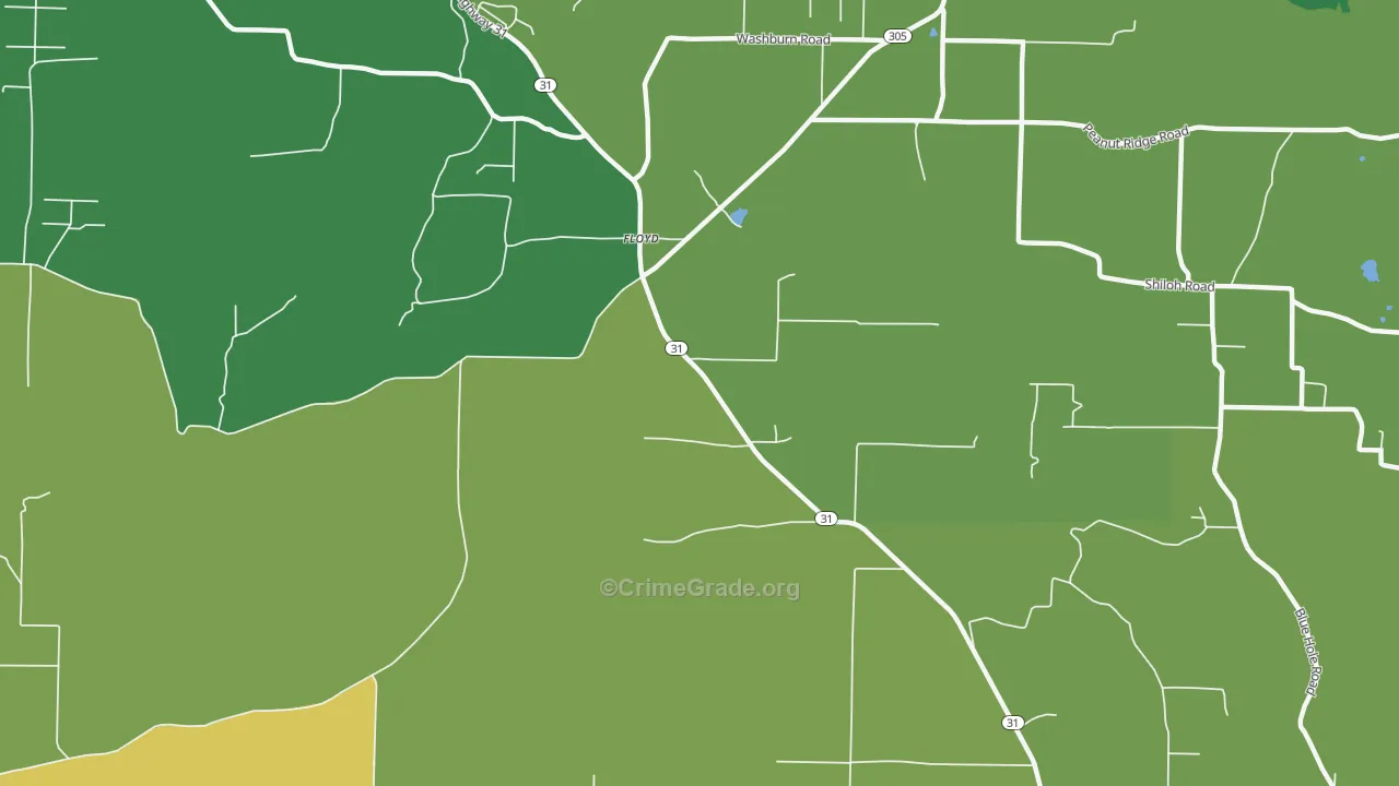 Floyd, AR Map of Murder Rates