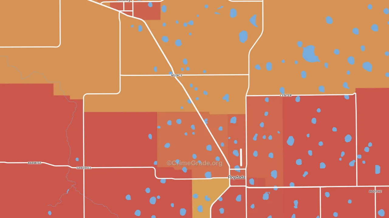 Floyd County, TX Map of Murder Rates