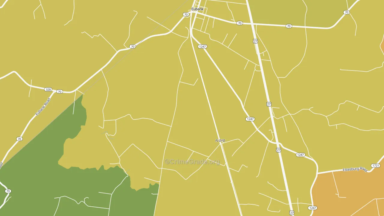 Floyd, KY Map of Murder Rates