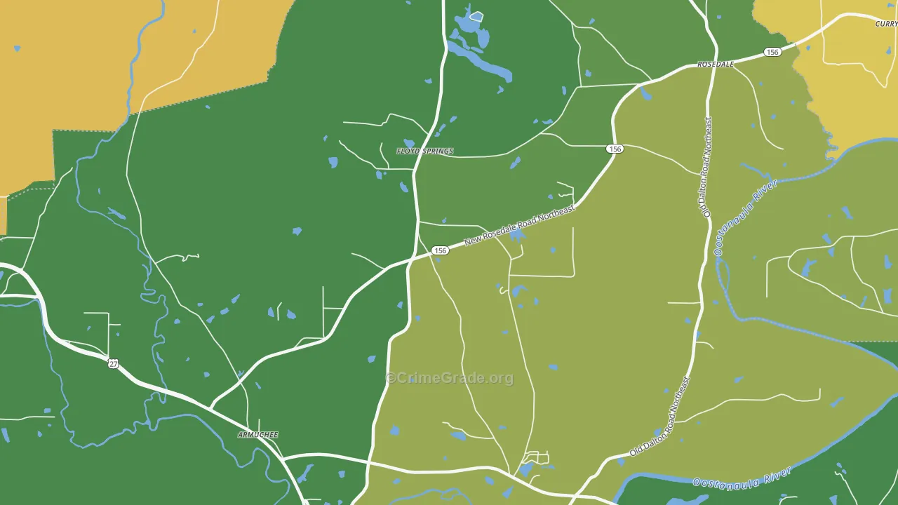 Floyd Springs, GA Map of Murder Rates
