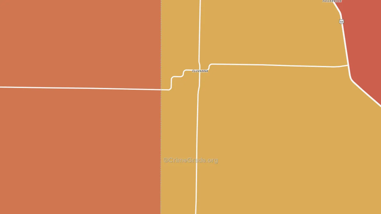 Fluvanna, TX Map of Murder Rates