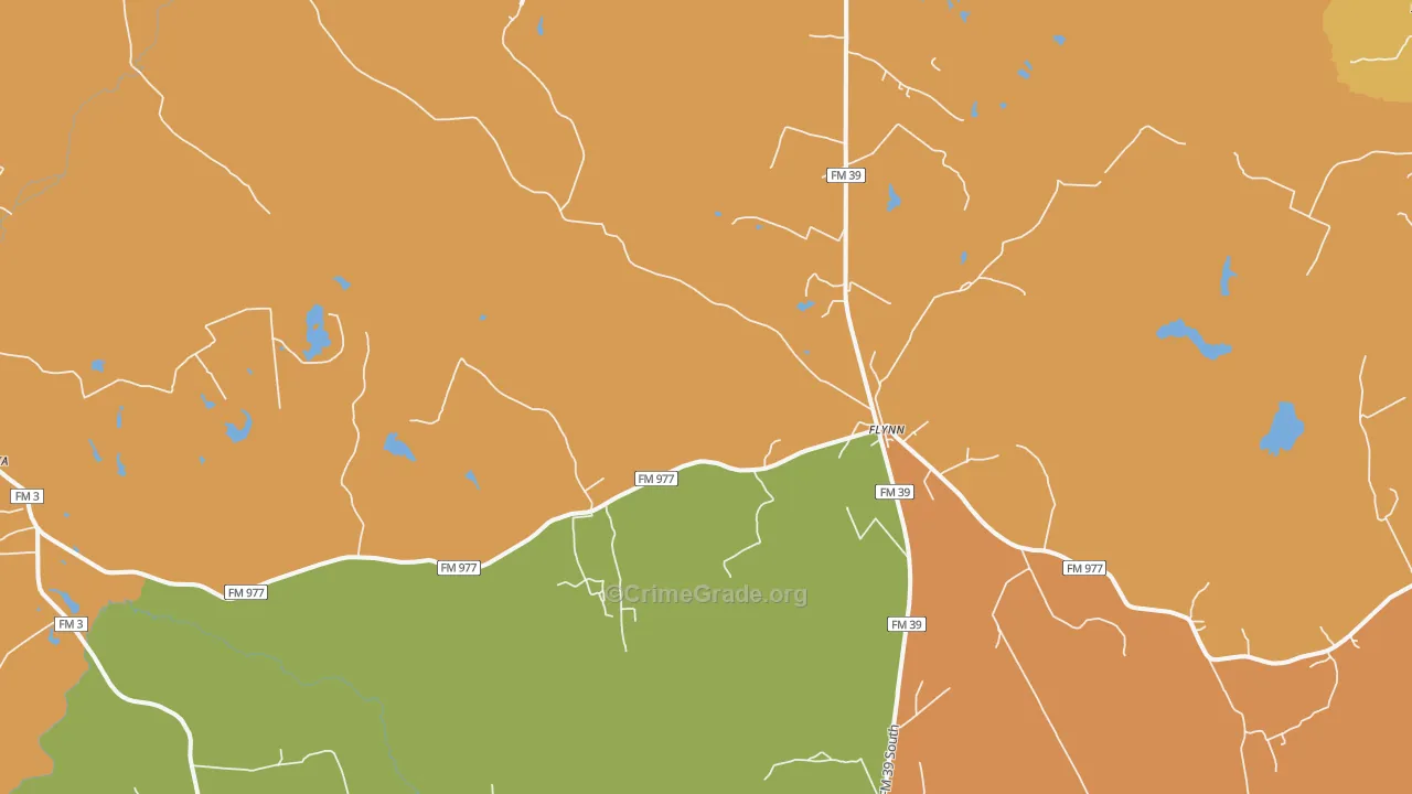 Flynn, TX Map of Murder Rates