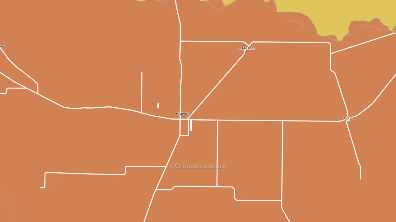 Foard County, TX Map of Murder Rates