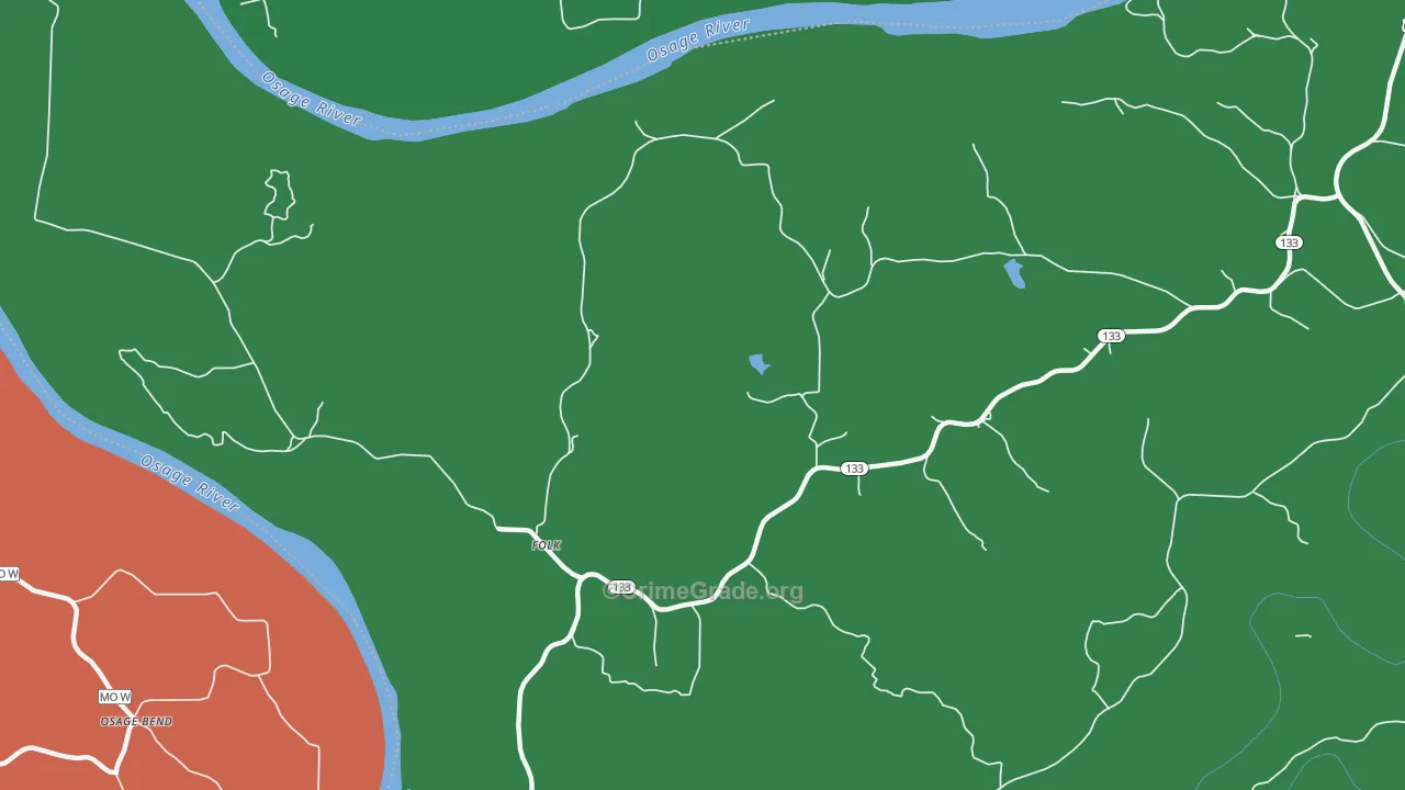 Folk, MO Map of Murder Rates
