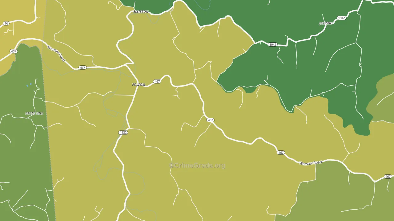 Folsom, KY Map of Murder Rates