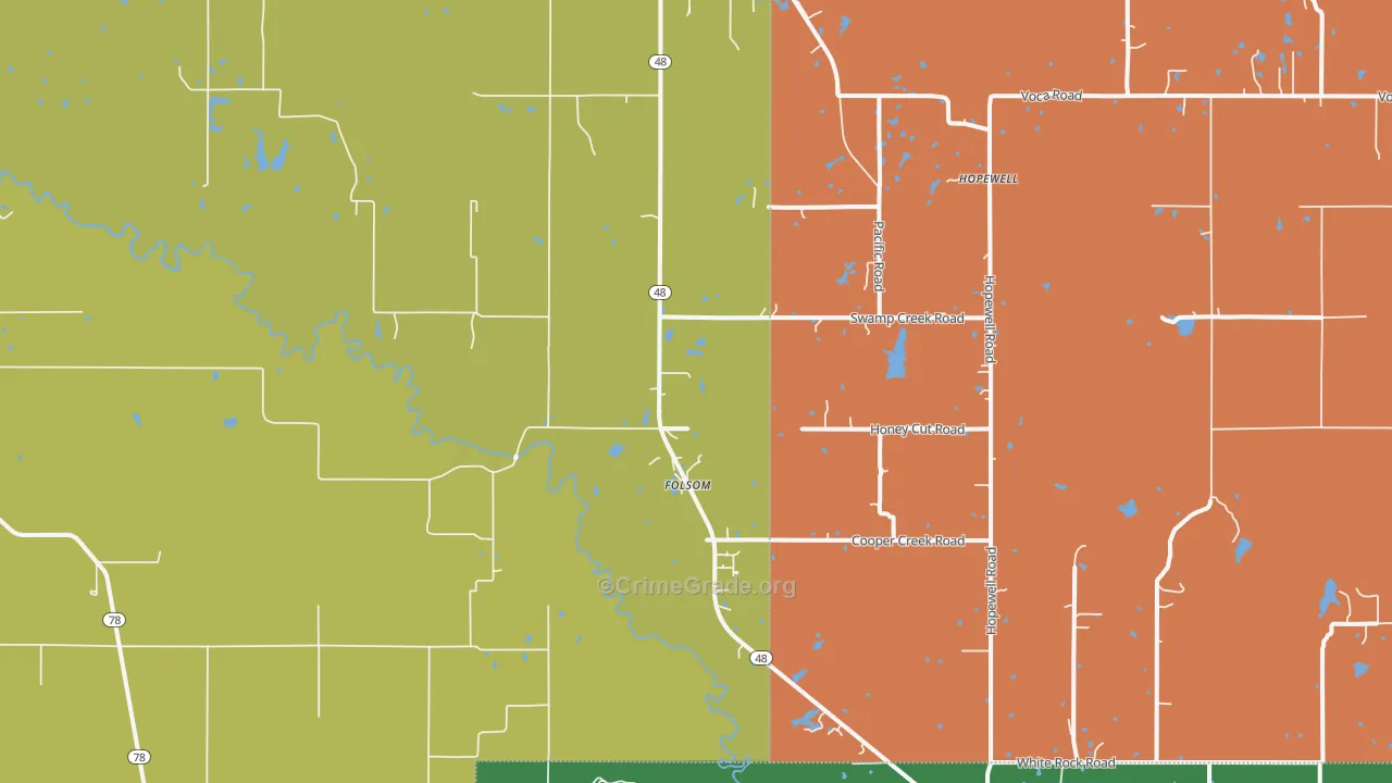 Folsom, OK Map of Murder Rates