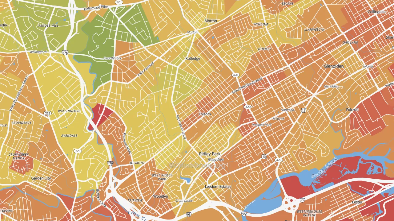 Folsom, PA Map of Murder Rates