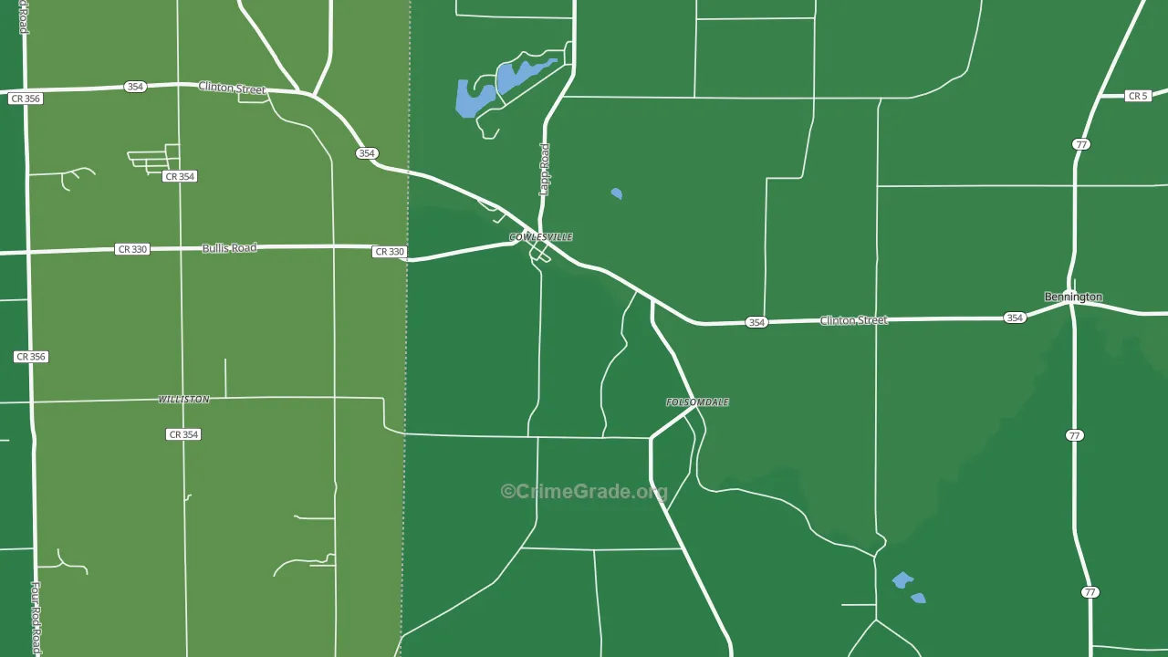 Folsomdale, NY Map of Murder Rates