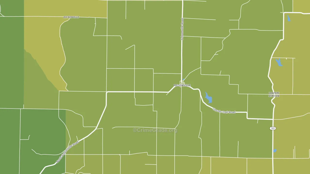 Folsomville, IN Map of Murder Rates