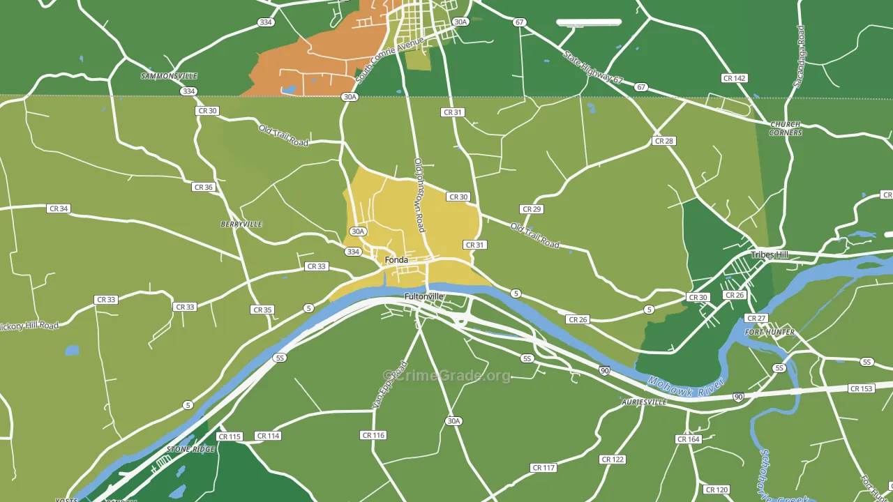 Fonda, NY Map of Murder Rates