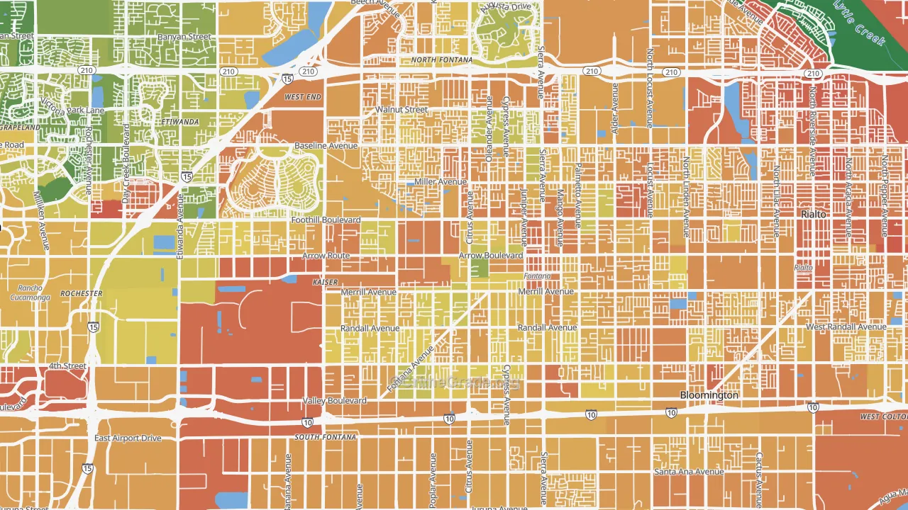 Fontana, CA Map of Murder Rates