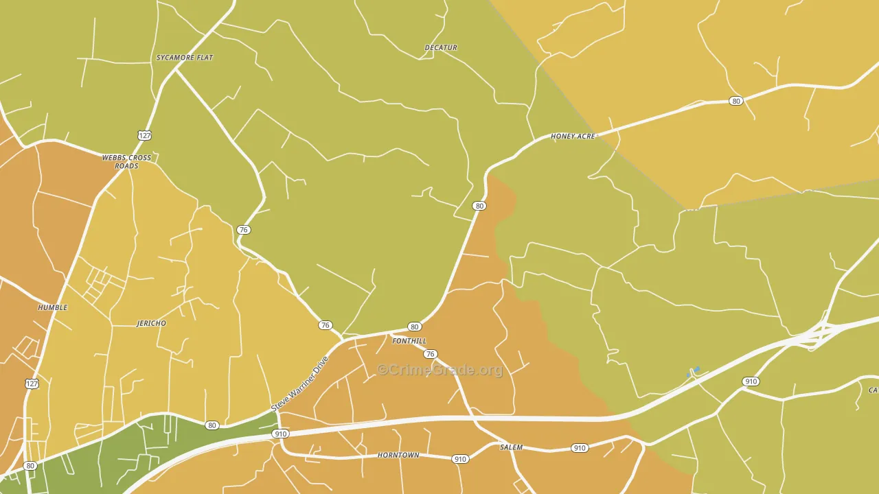 Fonthill, KY Map of Murder Rates