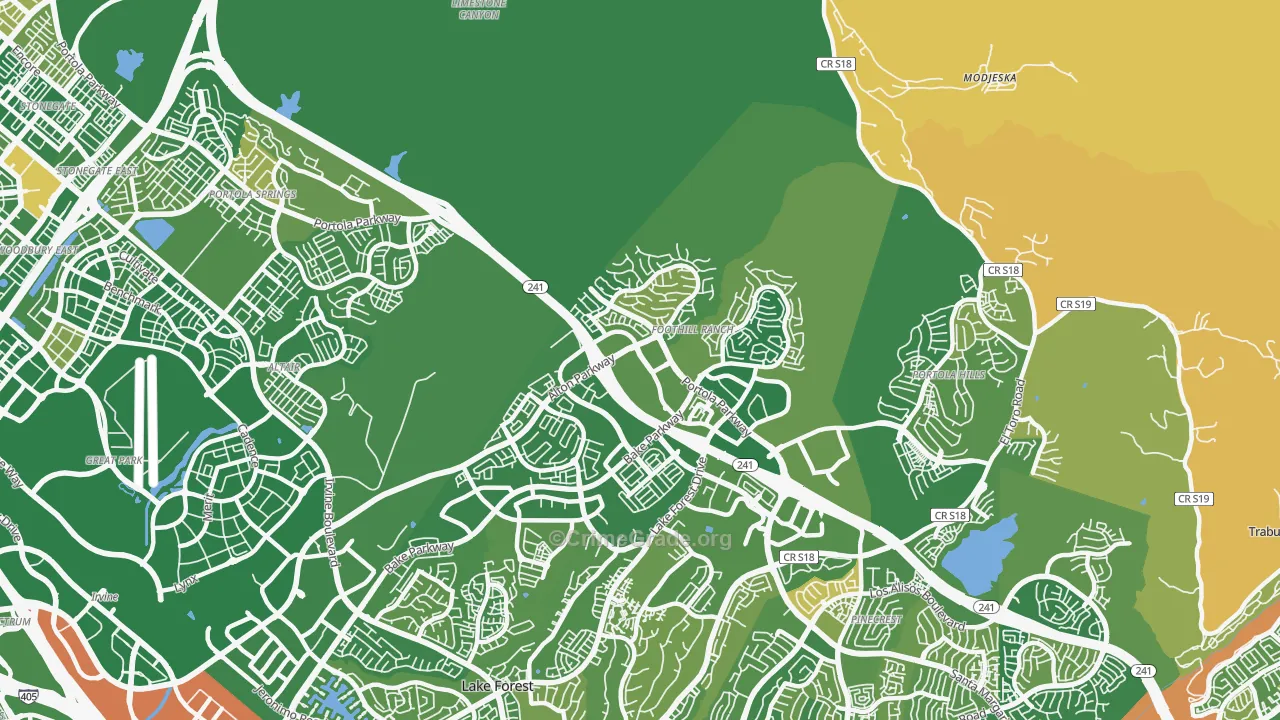Foothill Ranch, CA Map of Murder Rates