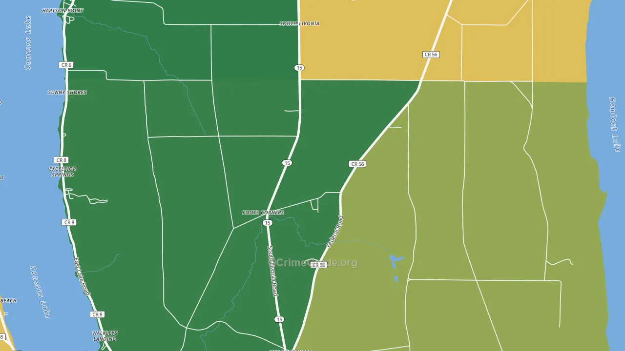 Foots Corners, NY Map of Murder Rates