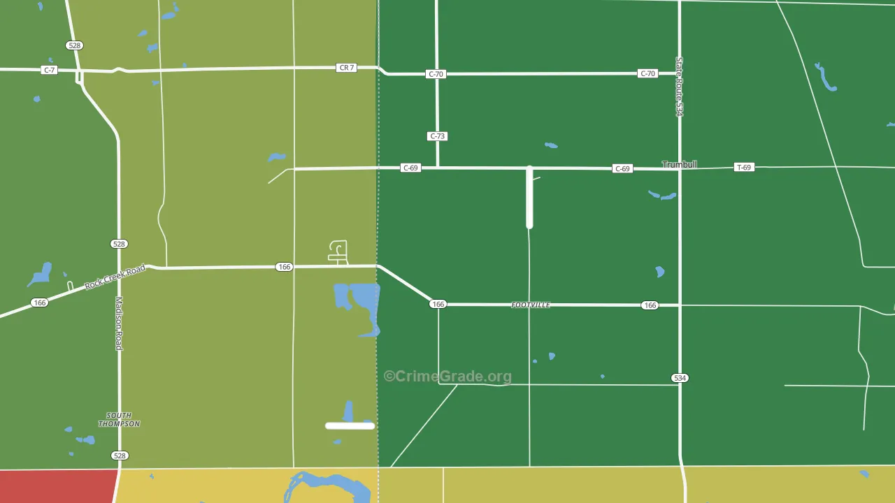 Footville, OH Map of Murder Rates