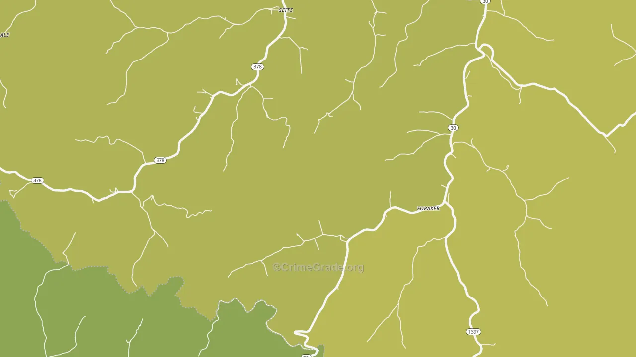 Foraker, KY Map of Murder Rates