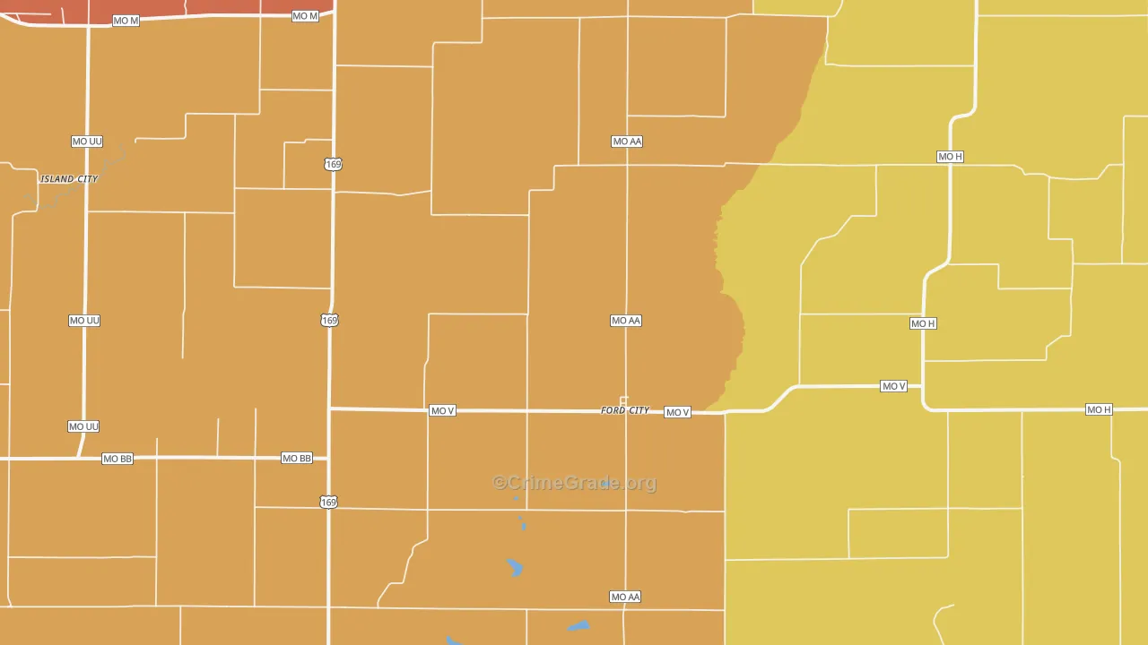 Ford City, MO Map of Murder Rates