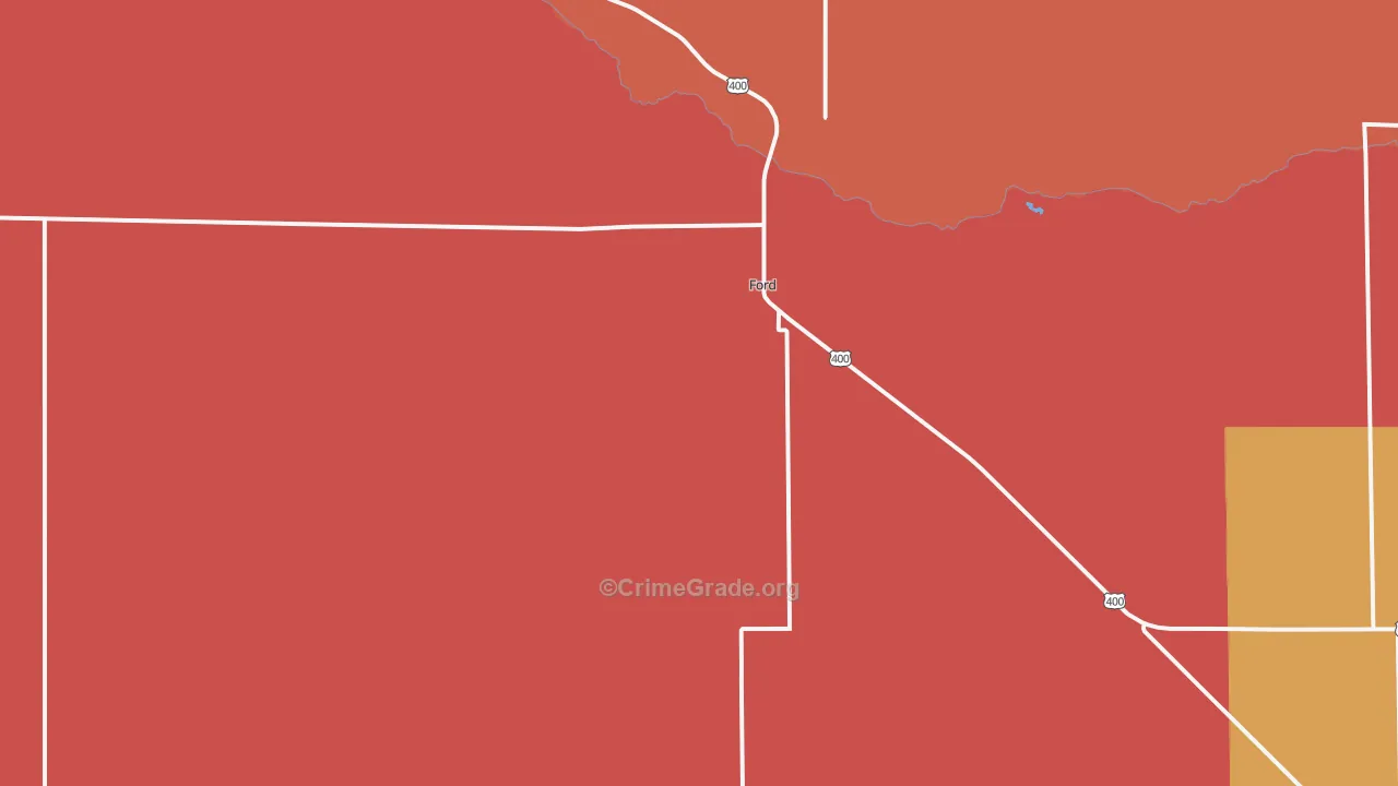 Ford, KS Map of Murder Rates