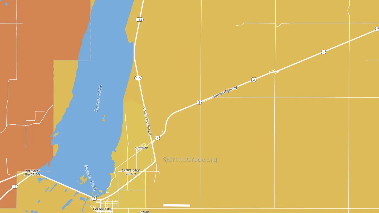 Fordair, WA Map of Murder Rates