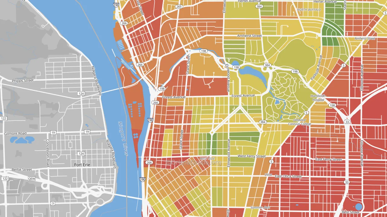 Forest, Buffalo, NY Map of Murder Rates