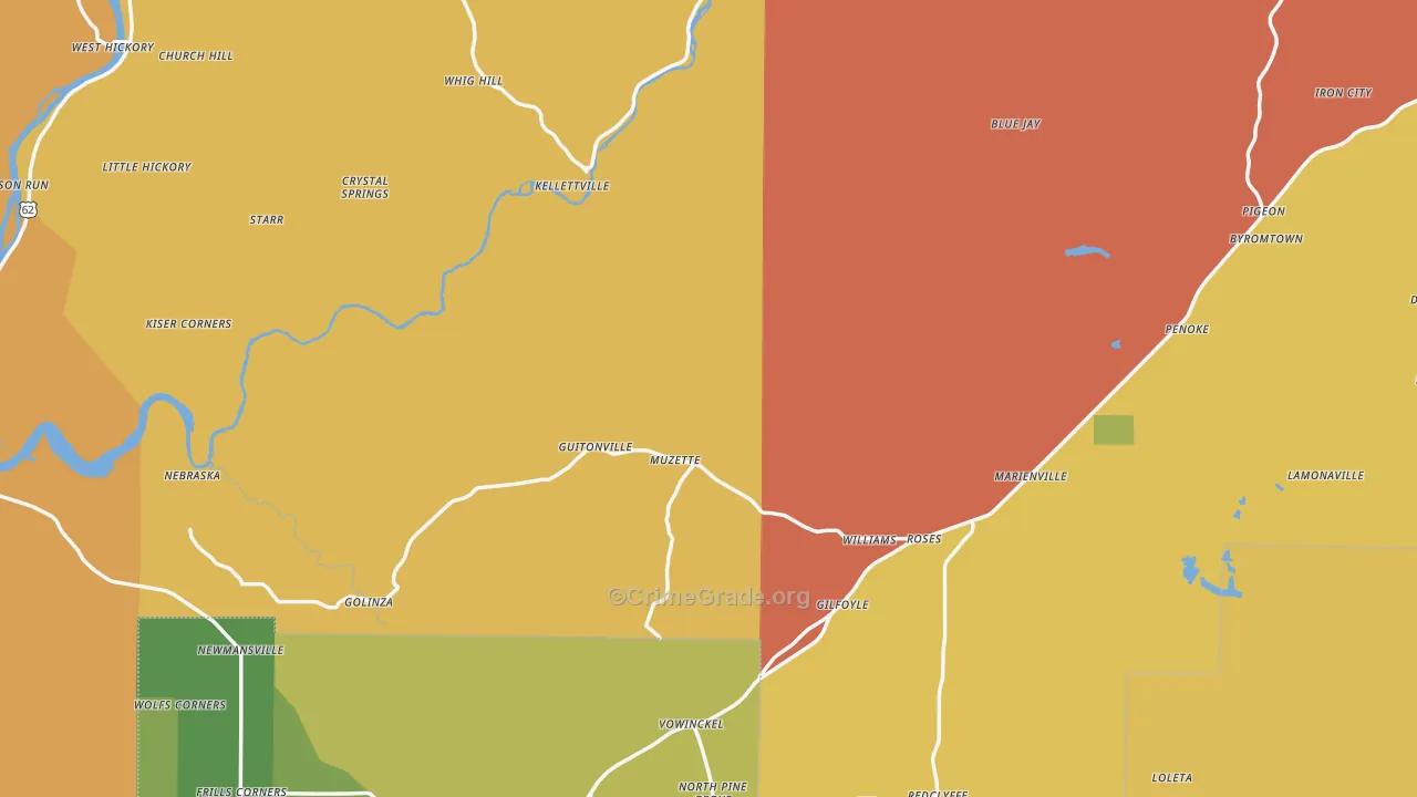 Forest County, PA Map of Murder Rates