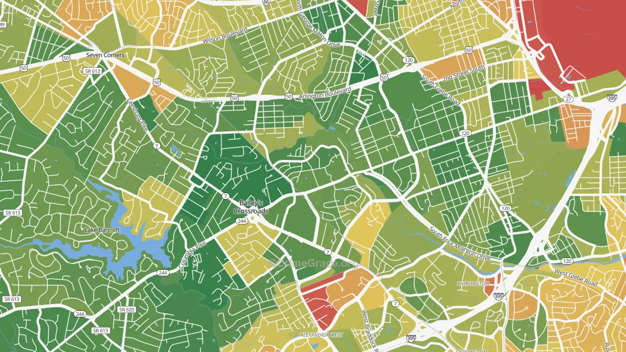 Forest Glen, Arlington, VA Map of Murder Rates