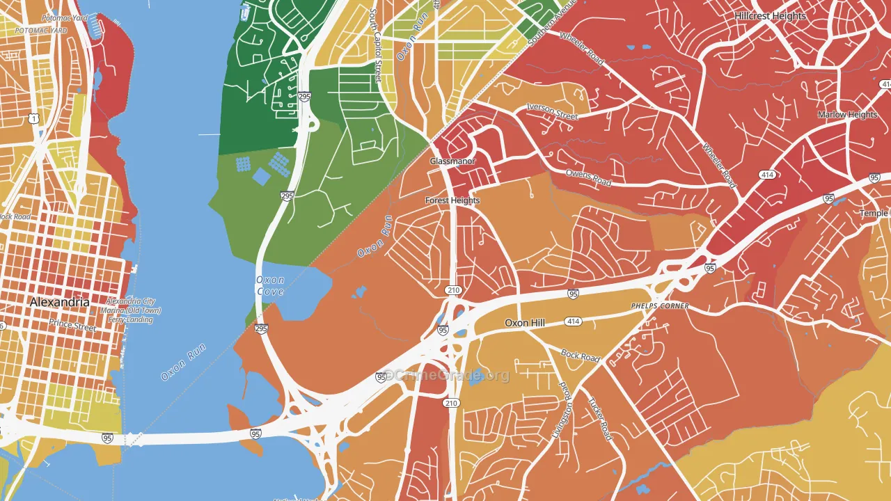 Forest Heights, MD Map of Murder Rates