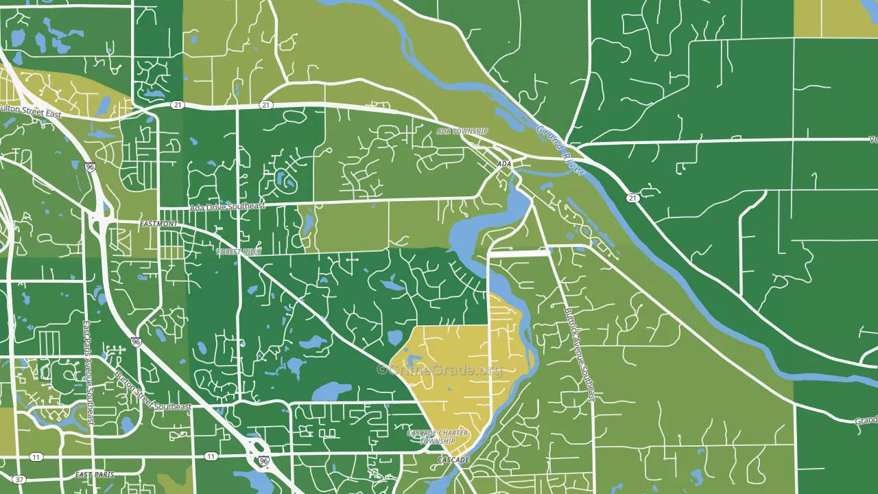Forest Hills, MI Map of Murder Rates