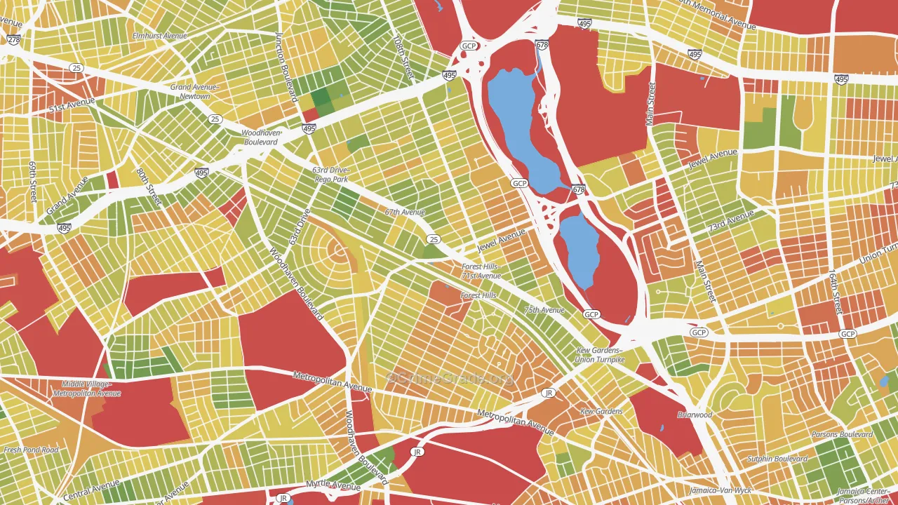 Forest Hills, Queens, NY Map of Murder Rates