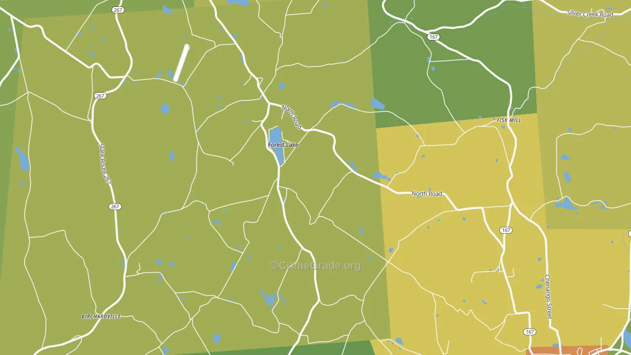 Forest Lake, PA Map of Murder Rates