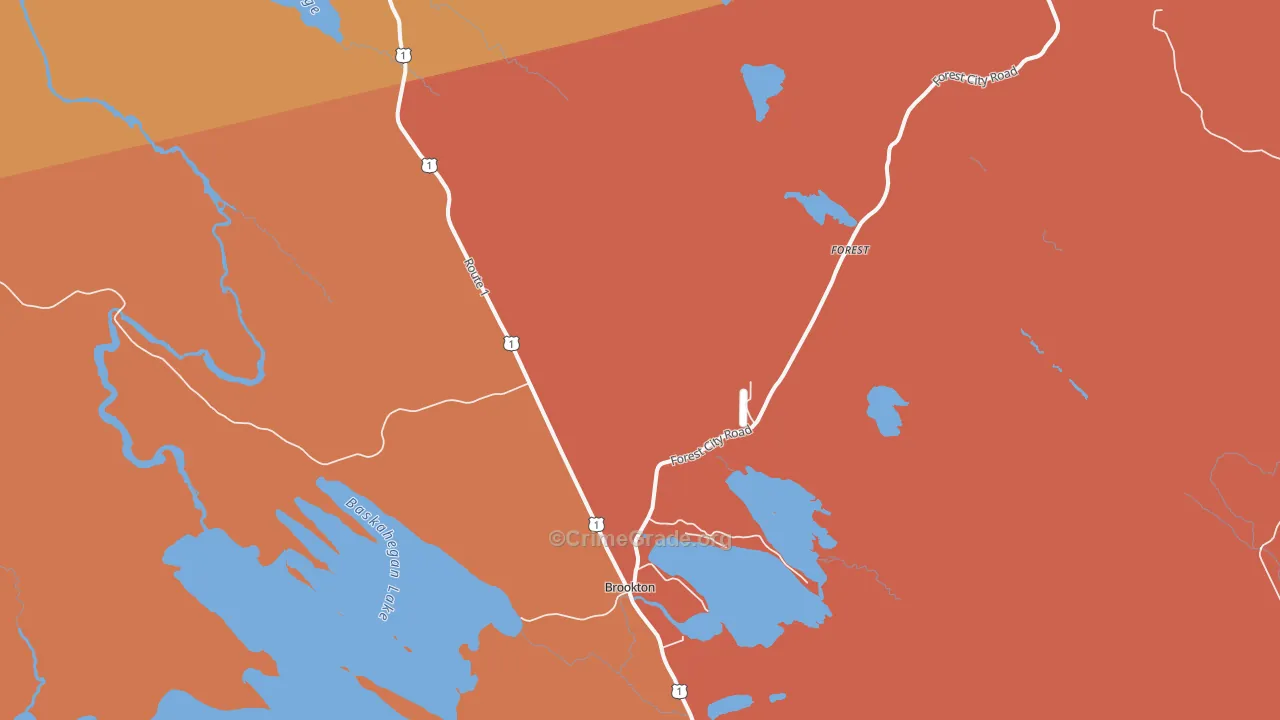 Forest, ME Map of Murder Rates