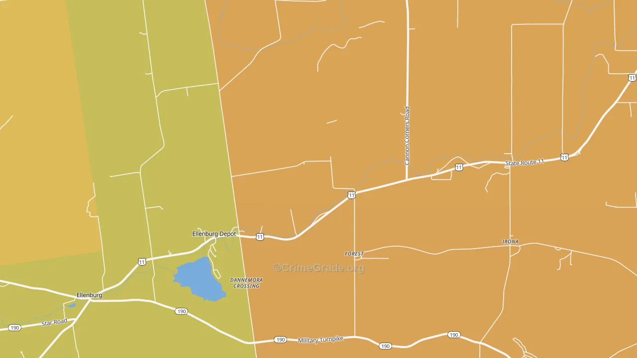 Forest, NY Map of Murder Rates