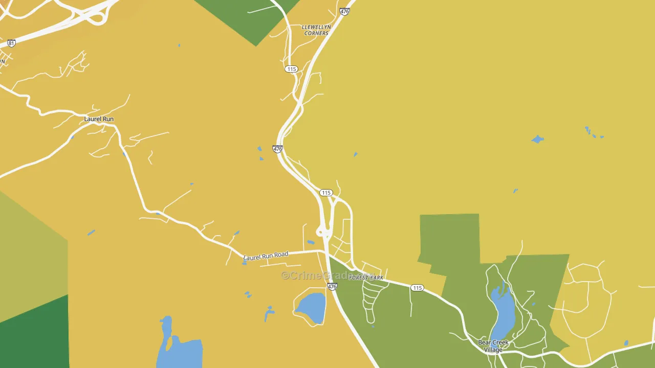 Forest Park, PA Map of Murder Rates