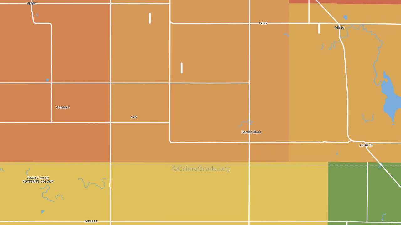 Forest River, ND Map of Murder Rates