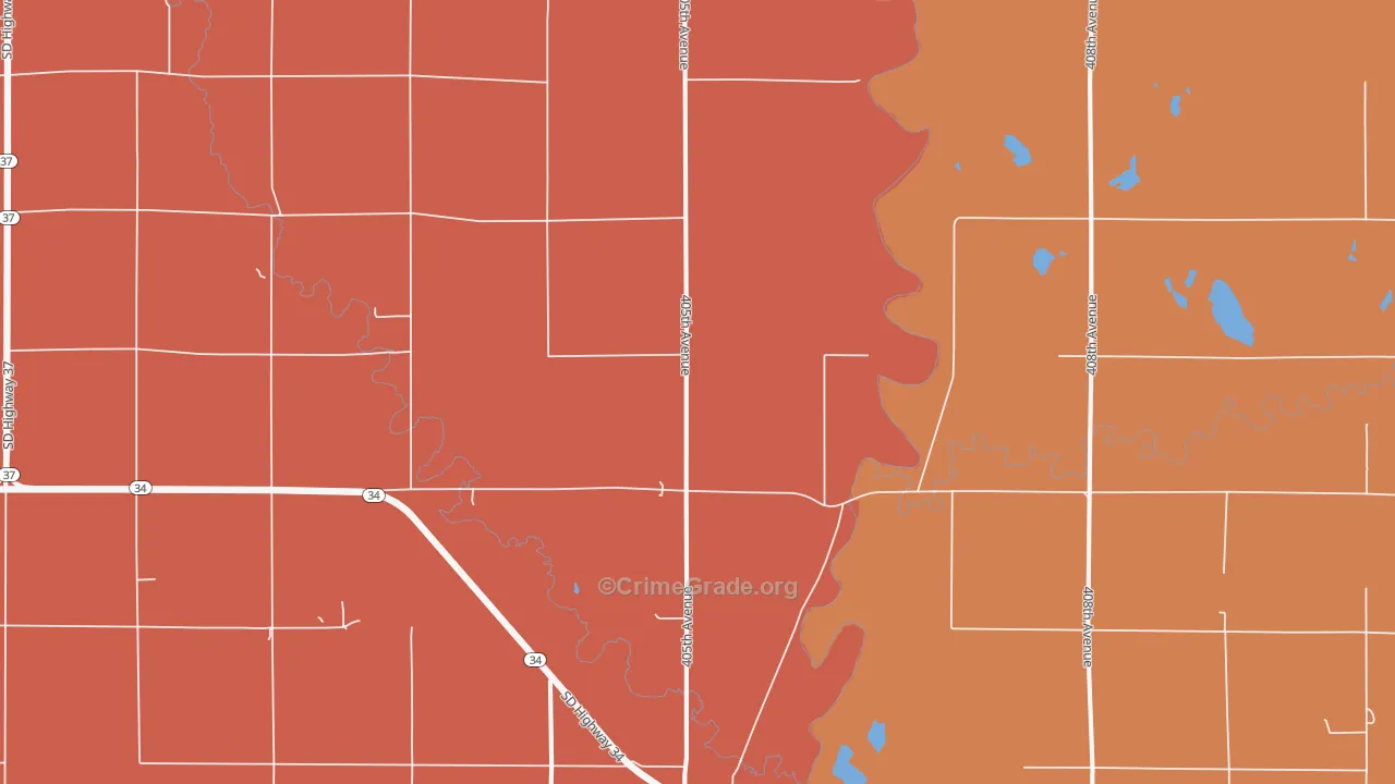 Forestburg, SD Map of Murder Rates