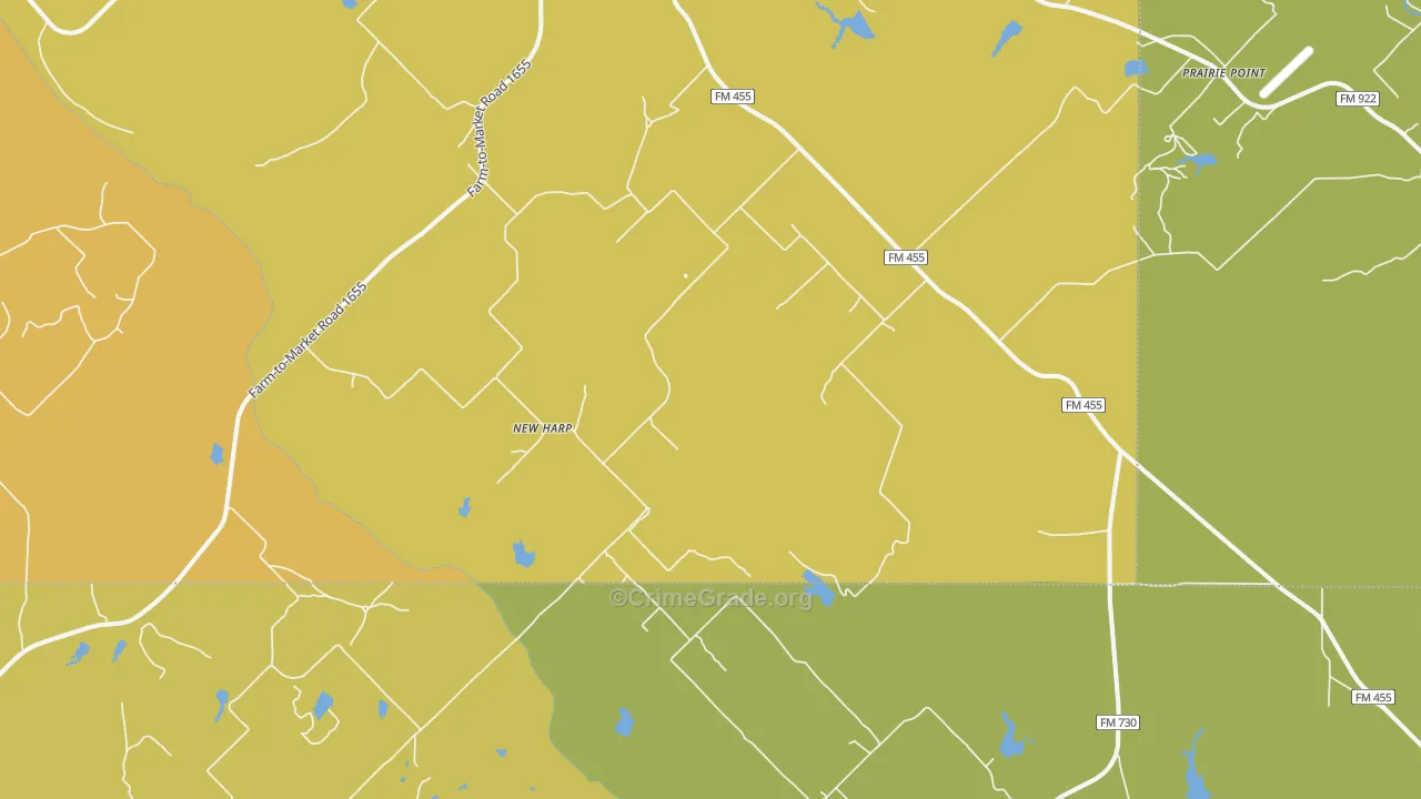 Forestburg, TX Map of Murder Rates